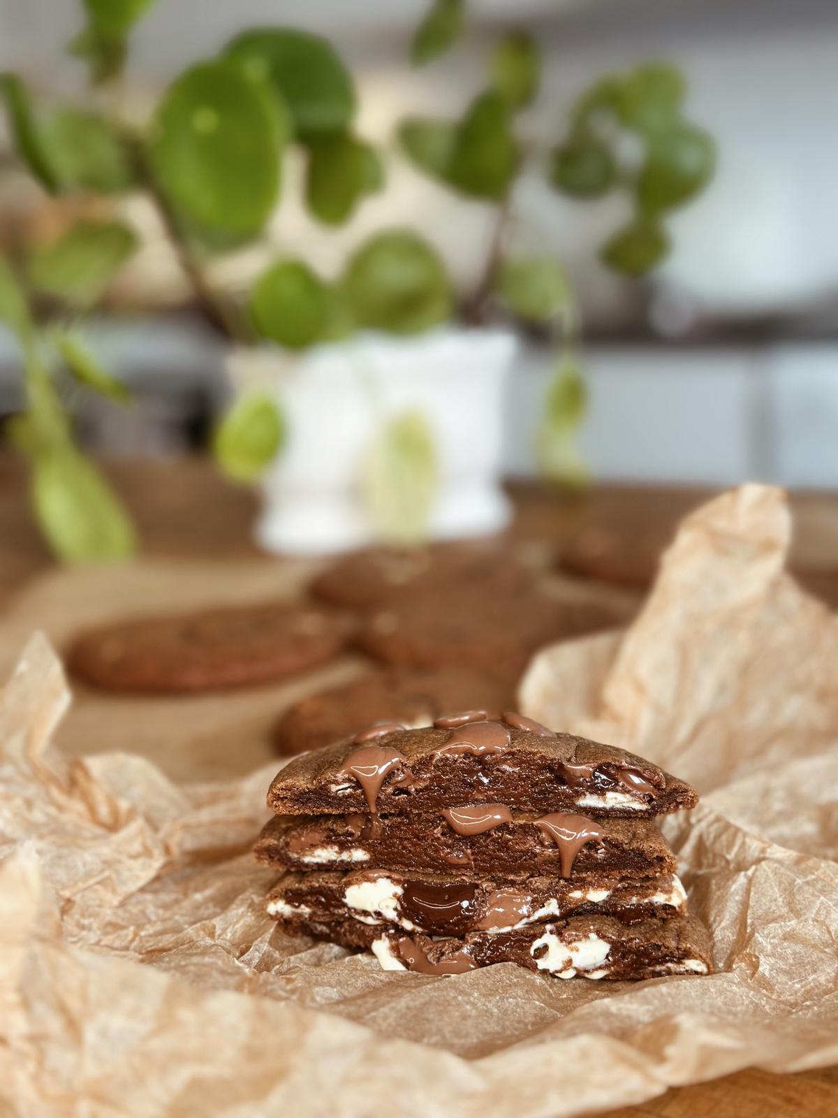 Chocolate Chip Cookies med 3 sorters choklad